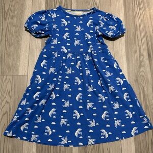 Mini Boden Puff Sleeve Jersey Dress Size 6-7Years